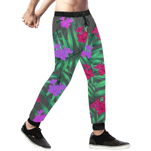 Tropic Flowers Men's All Over Print Sweatpants (Model L11)
