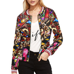 Mindworks Collage #2 All Over Print Bomber Jacket for Women (Model H21)