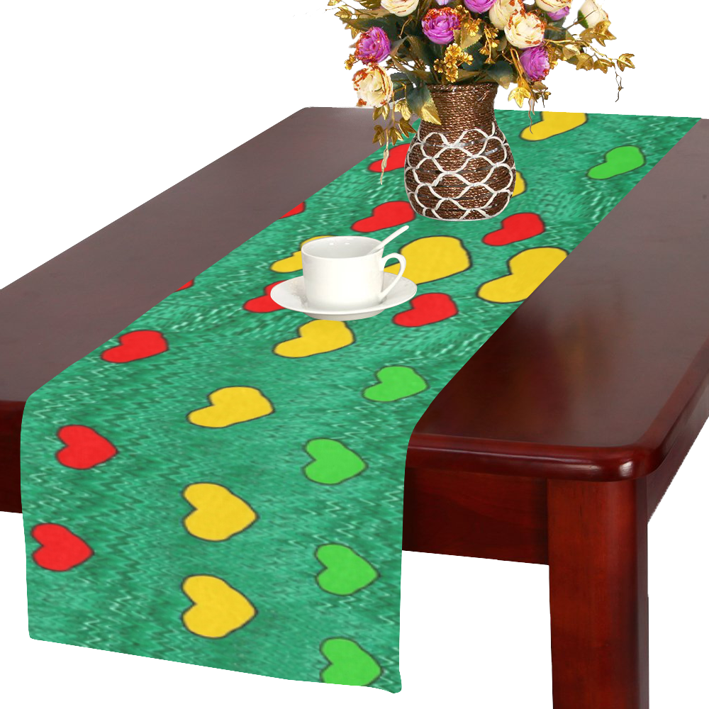 love is in all of us to give and show Table Runner 16x72 inch