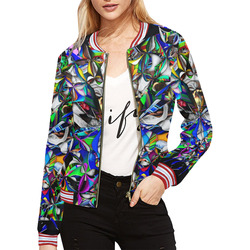 Mindworks Collage #13 All Over Print Bomber Jacket for Women (Model H21)