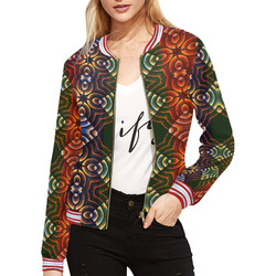 Batik#3 All Over Print Bomber Jacket for Women (Model H21)