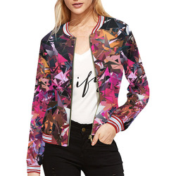 Abstract System by Artdream All Over Print Bomber Jacket for Women (Model H21)