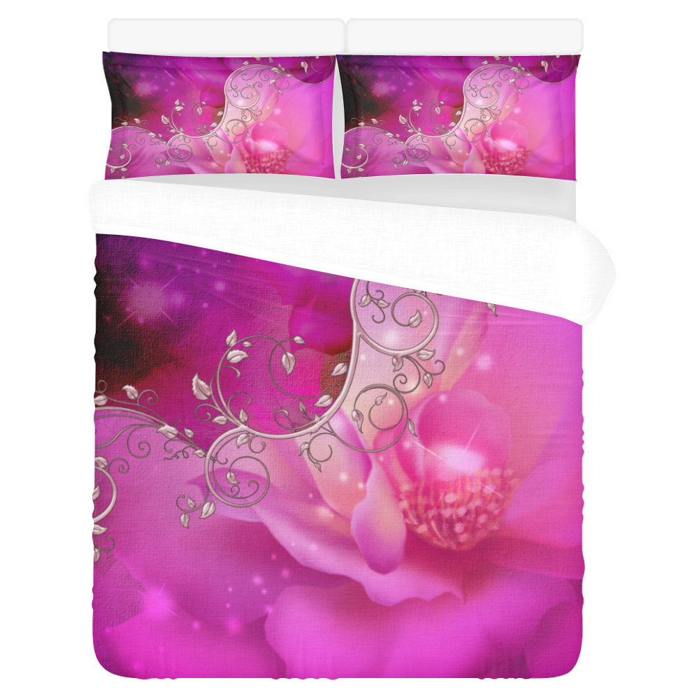 Wonderful floral design 3-Piece Bedding Set