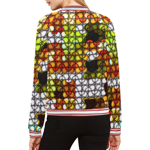 Blast-o-Blob #7B All Over Print Bomber Jacket for Women (Model H21)