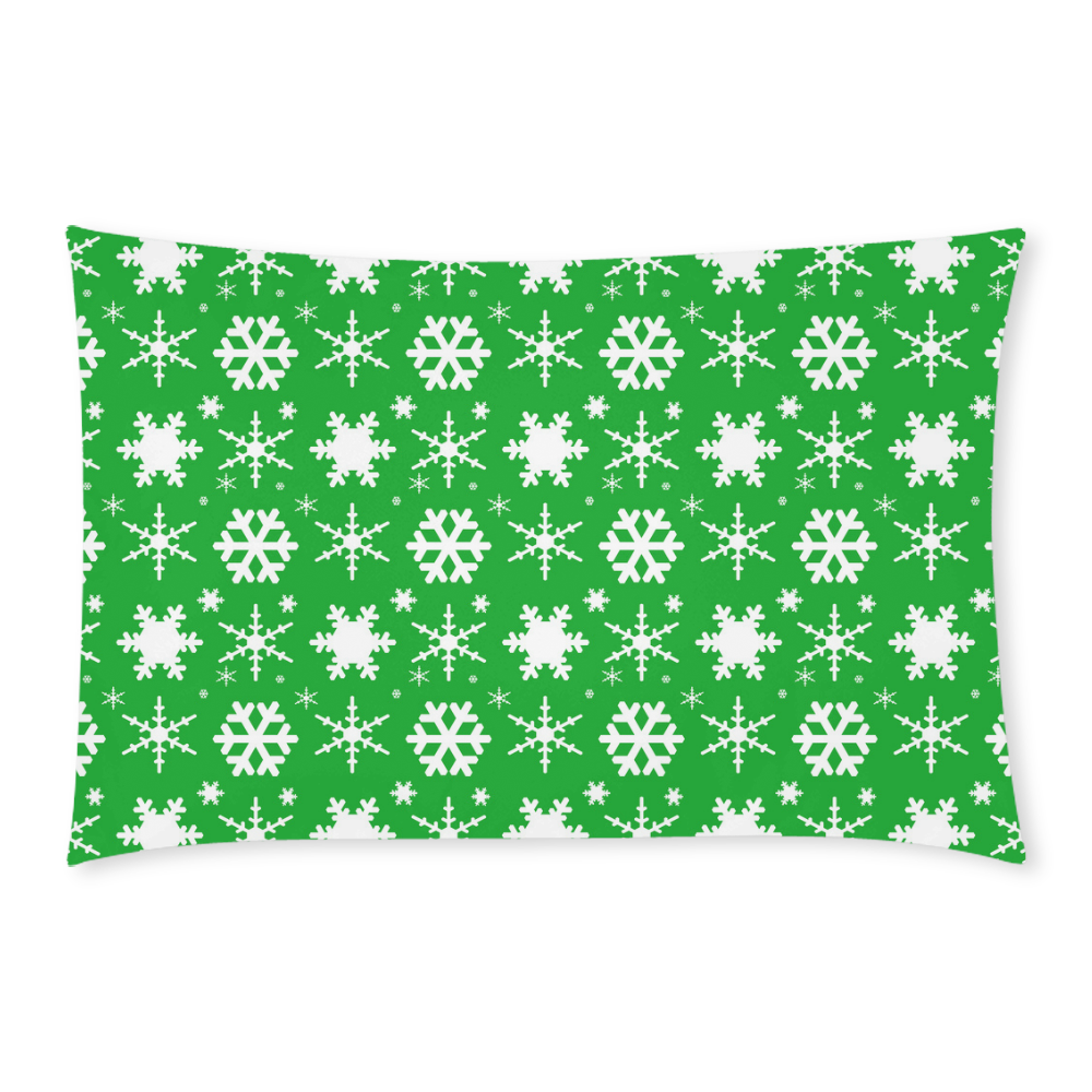 Snowflakes Green 3-Piece Bedding Set