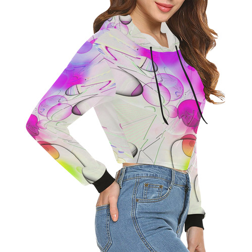 Galerie Popart by Nico Bielow All Over Print Crop Hoodie for Women (Model H22)
