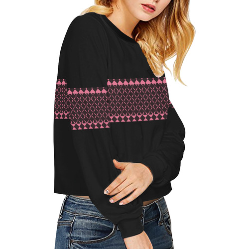 Middi Crop Pullover Sweatshirts for Women (Model H20)