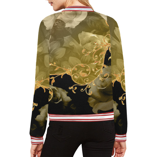 A touch of vintage All Over Print Bomber Jacket for Women (Model H21)