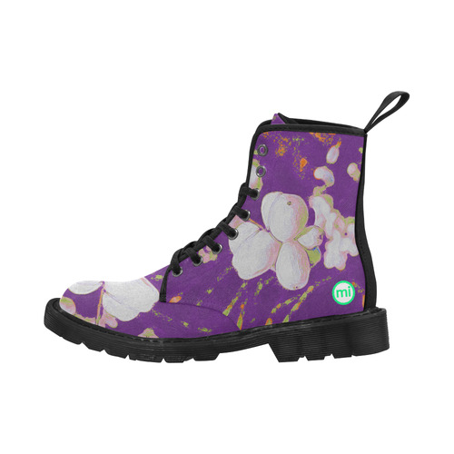 Snowberries. Inspired by the Magic Island of Gotland. Martin Boots for Women (Black) (Model 1203H)