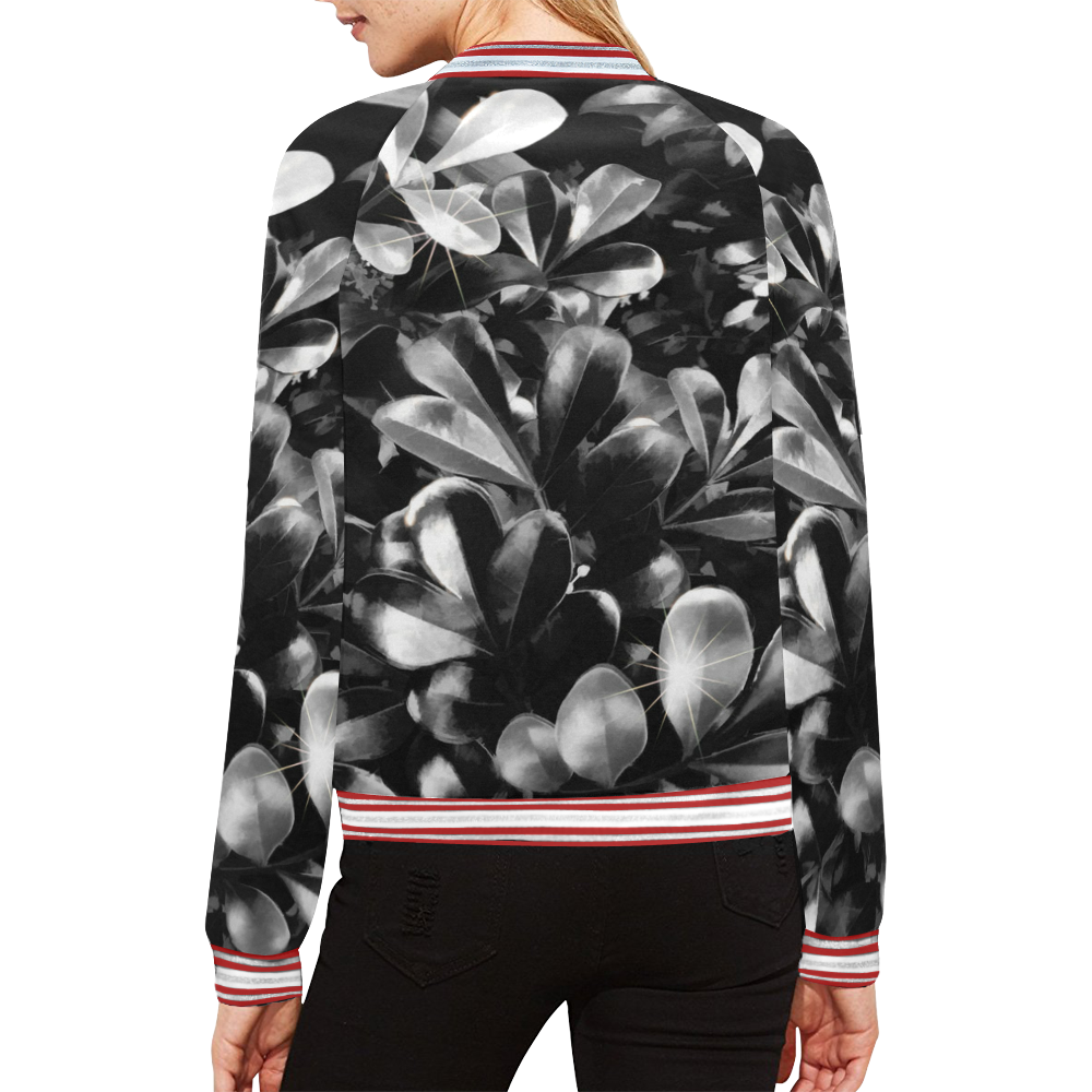 Foliage #1 All Over Print Bomber Jacket for Women (Model H21)