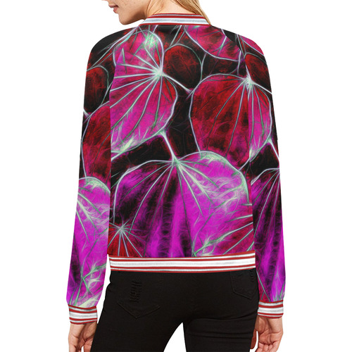 Foliage #9 All Over Print Bomber Jacket for Women (Model H21)