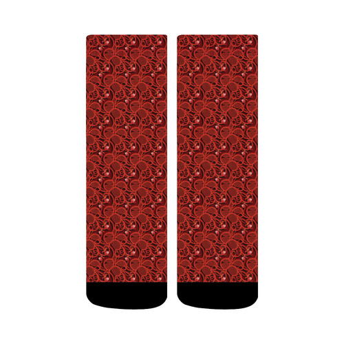 Cherry Tomato Red Hearts Crew Socks