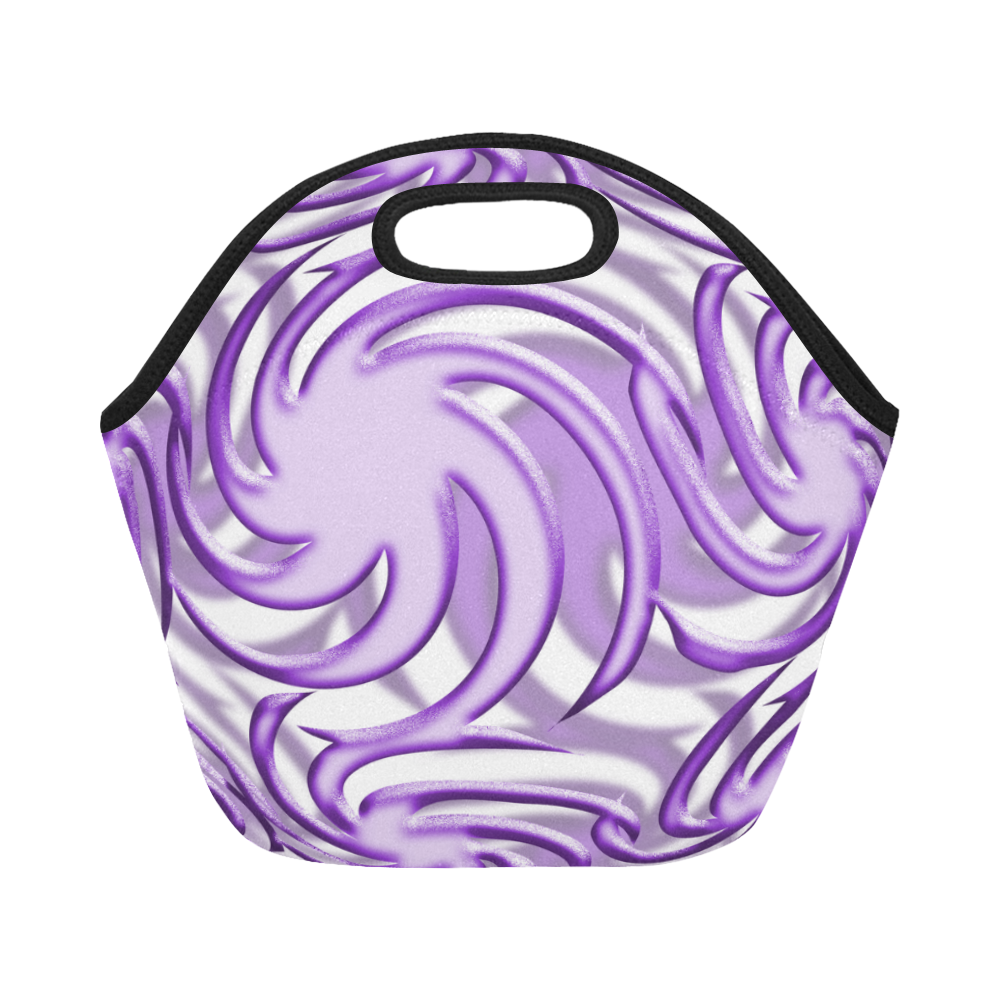 3-D Lilac Ball Neoprene Lunch Bag/Small (Model 1669)