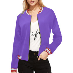 Purple by Artdream All Over Print Bomber Jacket for Women (Model H21)