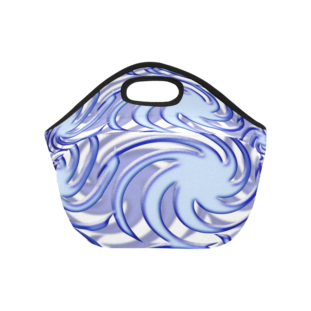 3-D Blue Ball Neoprene Lunch Bag/Small (Model 1669)