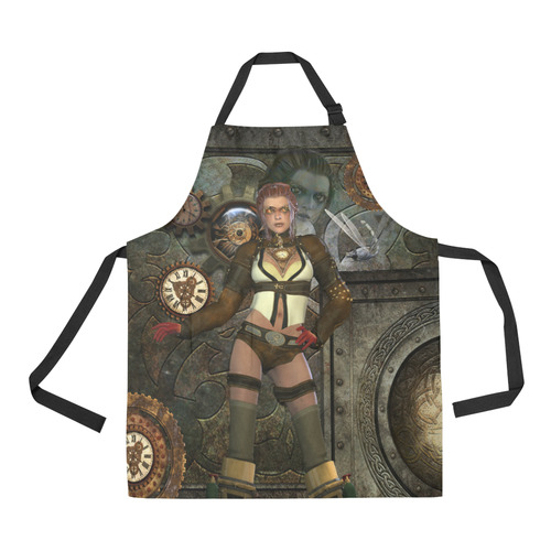 Awesome steampunk lady All Over Print Apron