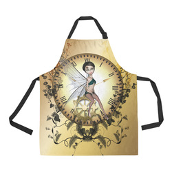 Steampunk, wonderful fairy, clocks and gears All Over Print Apron