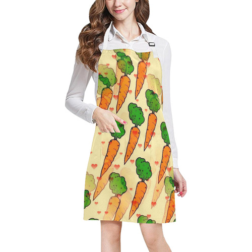 Carrot Popart by Nico Bielow All Over Print Apron
