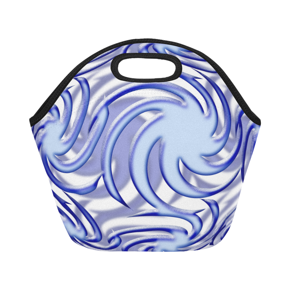 3-D Blue Ball Neoprene Lunch Bag/Small (Model 1669)