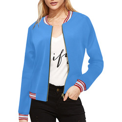 Blue by Artdream All Over Print Bomber Jacket for Women (Model H21)