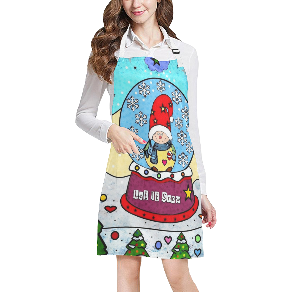 Snow Popart by Nico Bielow All Over Print Apron
