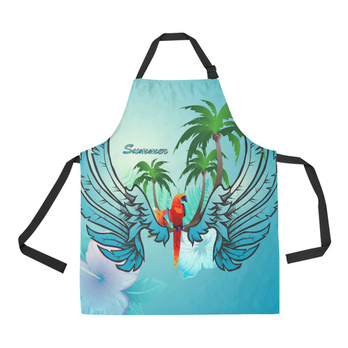 Cute parrot with wings All Over Print Apron