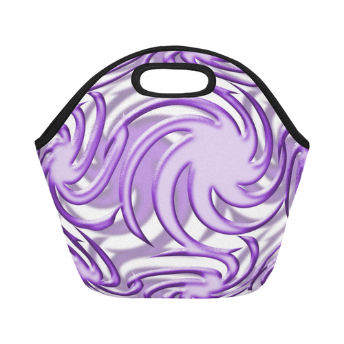 3-D Lilac Ball Neoprene Lunch Bag/Small (Model 1669)