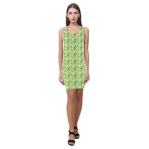 St Patrick's Day Clovers Medea Vest Dress (Model D06)