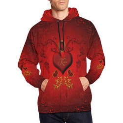 Valentine's day, wonderful heart All Over Print Hoodie for Men (USA Size) (Model H13)