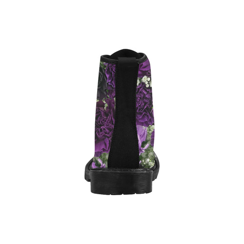 Little Purple Carnations Martin Boots for Women (Black) (Model 1203H)