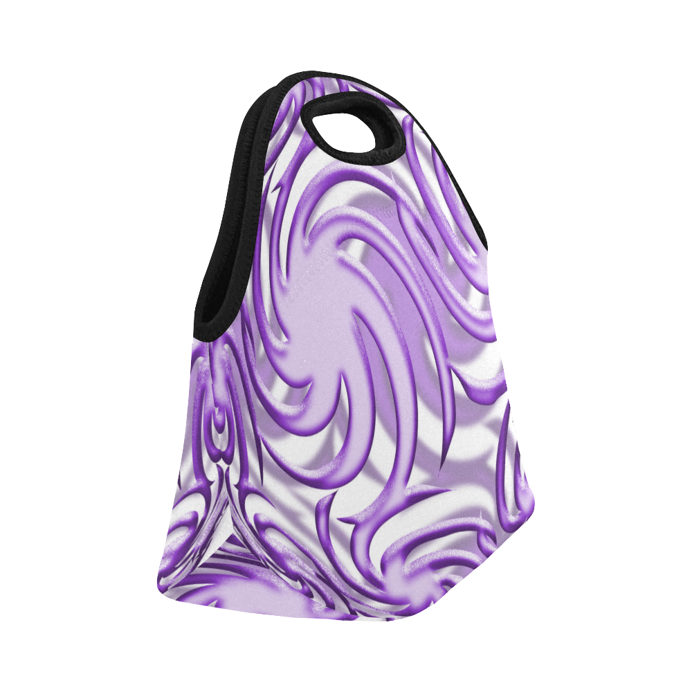 3-D Lilac Ball Neoprene Lunch Bag/Small (Model 1669)