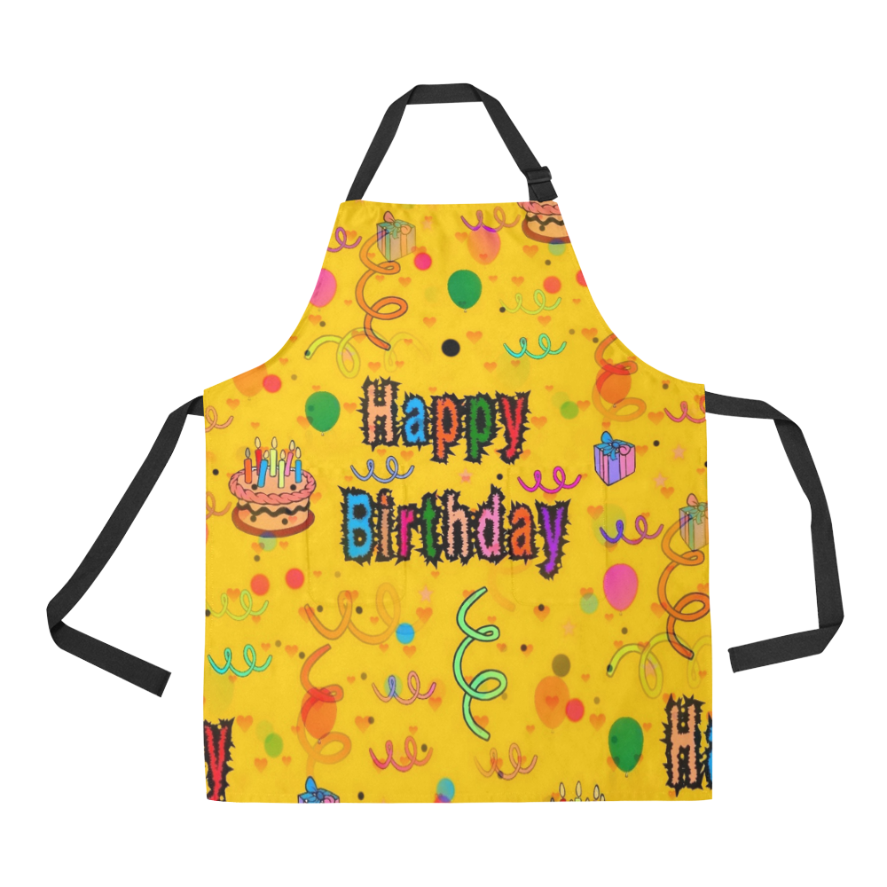 Happy birthday by Popart Lover All Over Print Apron