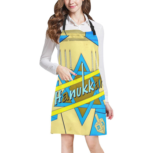 Hanukkah by Popart Lover All Over Print Apron