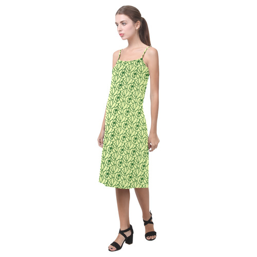 St Patrick's Day Clovers Alcestis Slip Dress (Model D05)