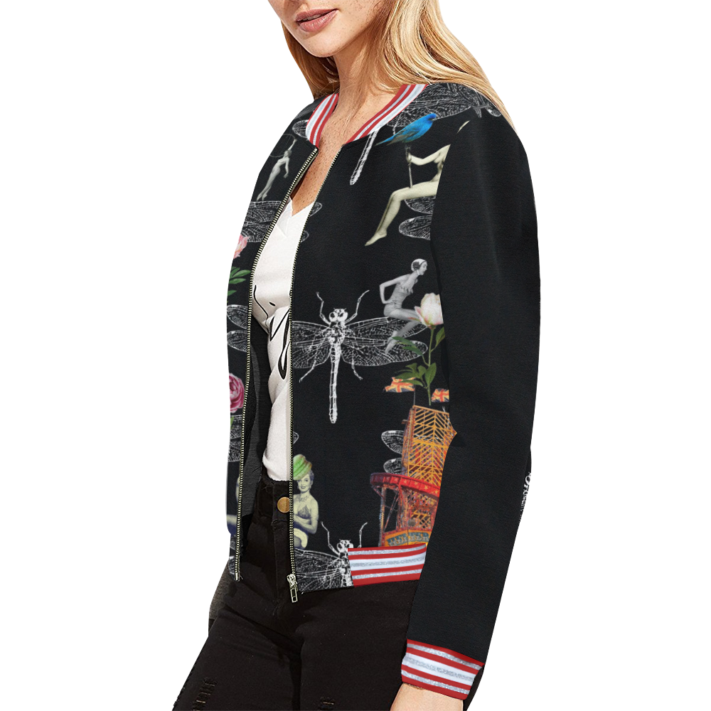 Sweet Dreams Number 1 All Over Print Bomber Jacket for Women (Model H21)