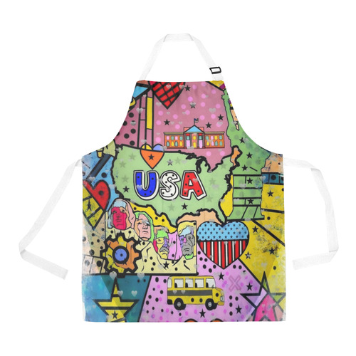 USA Popart by Nico Bielow All Over Print Apron