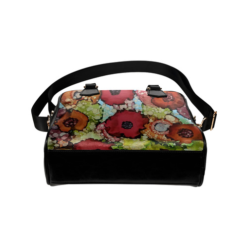 floral abstract #6 Shoulder Handbag (Model 1634)