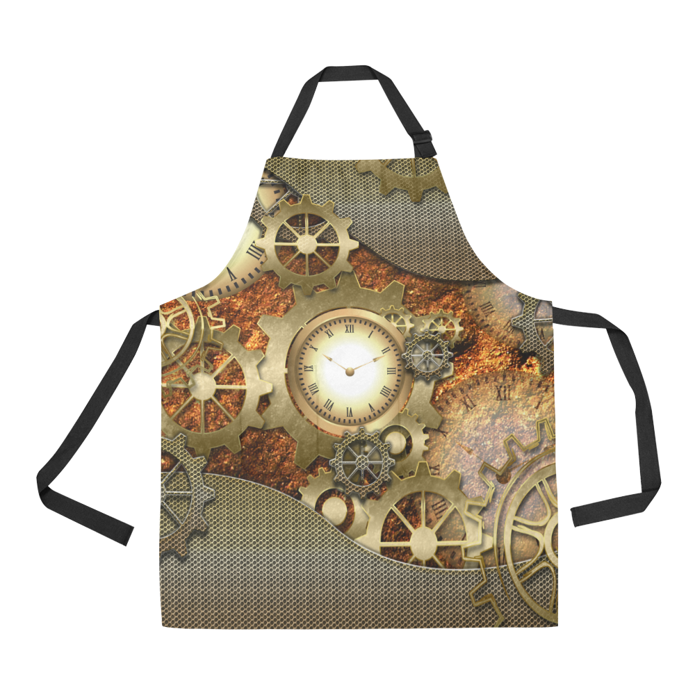 Steampunk in gold All Over Print Apron