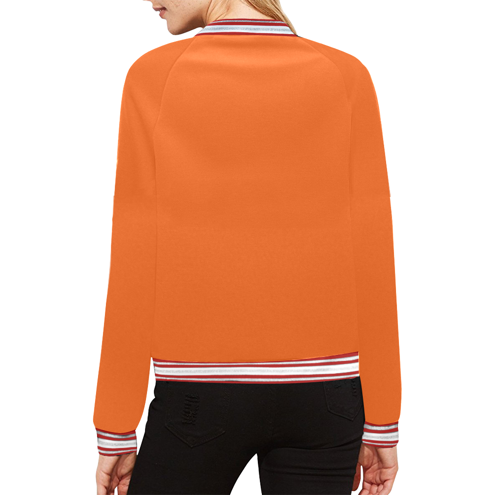 Orange by Artdream All Over Print Bomber Jacket for Women (Model H21)