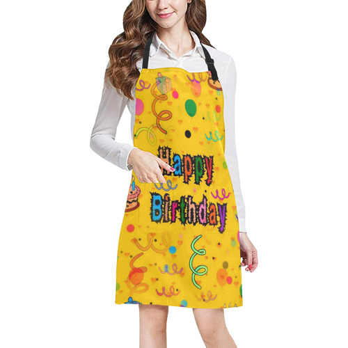 Happy birthday by Popart Lover All Over Print Apron