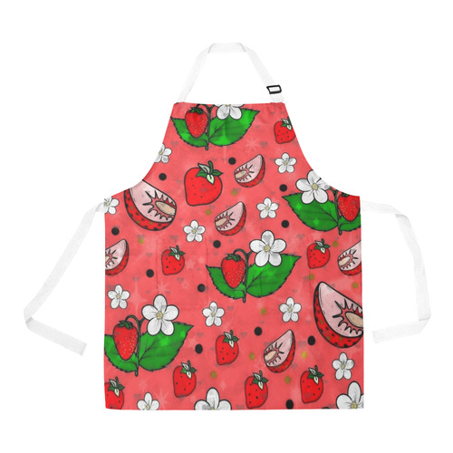 Strawberry Popart by Nico Bielow All Over Print Apron