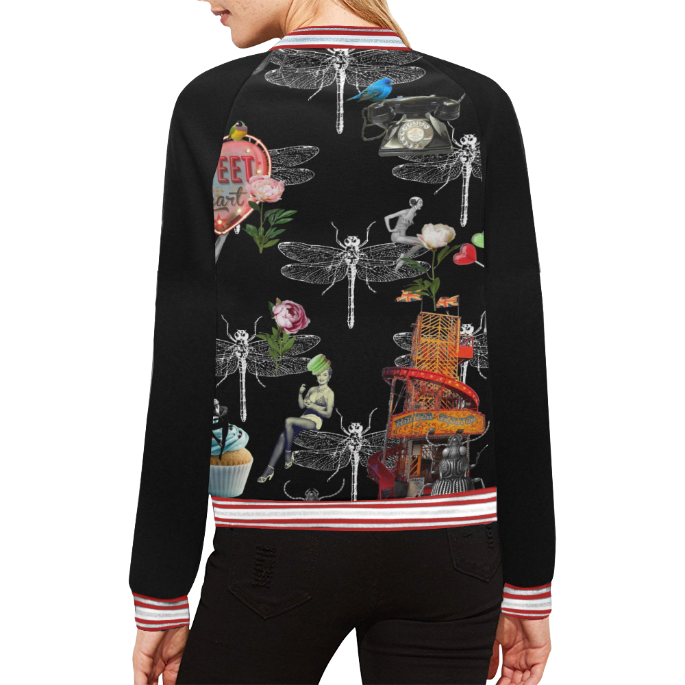 Sweet Dreams Number 2 All Over Print Bomber Jacket for Women (Model H21)