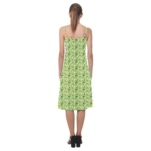 St Patrick's Day Clovers Alcestis Slip Dress (Model D05)