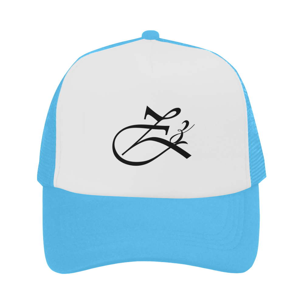 Alphabet Z Light Blue Trucker Hat