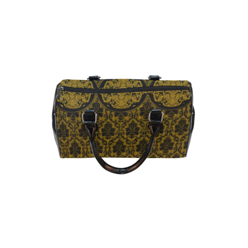 Gothic Victorian Black'n Gold Pattern Boston Handbag (Model 1621)