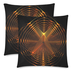 Golden Web Custom Zippered Pillow Cases 18"x 18" (Twin Sides) (Set of 2)