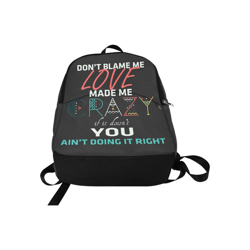 Don't Blame Me 2 Fabric Backpack for Adult (Model 1659)