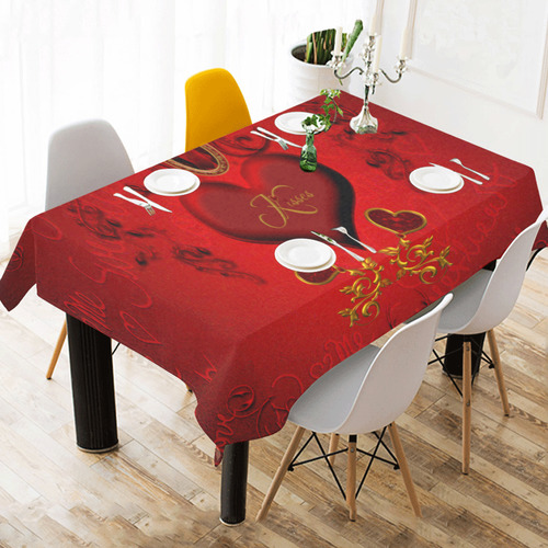 Valentine's day, wonderful heart Cotton Linen Tablecloth 60" x 90"