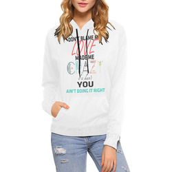 Don't Blame Me All Over Print Hoodie for Women (USA Size) (Model H13)