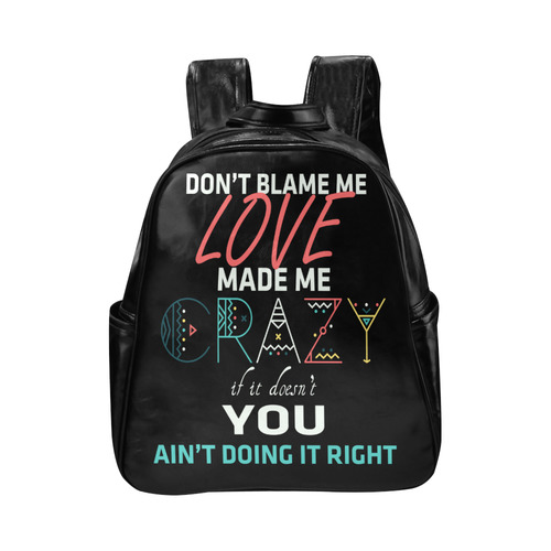 Don't Blame Me 2 Multi-Pockets Backpack (Model 1636)